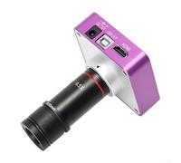 Opatiny Microscope industriel USB 2K 51MP avec objectif 0,5x, vidéo 1080p 60 fps, adaptateur C-Mount pour l'éducation, l'inspection, l'entretien (violet)