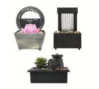 Opatiny Mini fontaine de table pour bureau à domicile, bureau, USB, décoration d'eau avec design de méditation zen, fontaine d'intérieur en ABS noir