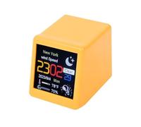 Opatiny Mini TV pour station météo intelligente, écran 1,54 pouces 240 x 240 pixels, ornement numérique alimenté de type C avec date et heure, prévisions météo, animation et fonction album photo, pour