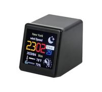 Opatiny Mini TV pour station météo intelligente, écran de 3,8 cm 240 x 240 pixels, ornement numérique alimenté par type C avec date et heure et animation météo, micrologiciel intégré évolutif