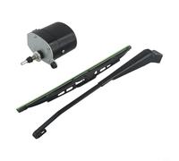 Opatiny Moteur d'essuie-glace 12 V avec lames pour bateaux de pêche et camping-cars, pour tracteur Jeep, racloir, 300 mm, noir (moteur + essuie-glace)