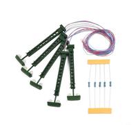Opatiny N for Lot de 5 lampes de mât en treillis pour maquette à échelle réduite avec résistances 3 V-16 V, accessoires de construction en métal de 68 mm