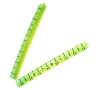 Opatiny Niveau de verre à bulle pour nivellement précis, arc extérieur haute précision 180° avec construction en verre robuste, type A (71 x 7 mm)