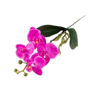 Opatiny Orchidée phalaenopsis artificielle faite à la main en soie dans un pot pour décoration d'intérieur, pourpre, blanc, rouge, bord violet