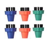 Opatiny PAEU0296 Kit de brosses à poils en nylon, 3 têtes de rechange à code couleur compatibles avec les nettoyeurs vapeur Polti Vaporetto PRO 90/80/70, Lecoaspira et Unico