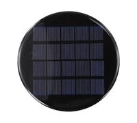 Opatiny Panneau Solaire Rond 120mm 1.1W 5V Cellule Polycristalline Silicone Légère pour Extérieur Noir