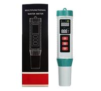 Opatiny PH mètre 5 en 1 avec écran LCD, testeur de qualité de l'eau pour pH TDS, conductivité, salinité et température, écran rétroéclairé avec calibrage automatique, pour piscine, aquarium, eau