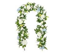 Opatiny Pivoine artificielle en rotin pour centre de table de la maison, fleurs artificielles colorées et réalistes, 200 cm de long, faible pour l'entretien, décoration résistante à la décoloration