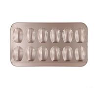 Opatiny Plaque de cuisson en acier inoxydable avec 12 cavités pour biscuits et mini gâteaux Doré