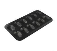 Opatiny Plaque de cuisson en acier inoxydable avec 12 cavités pour biscuits et mini gâteaux (Noir)