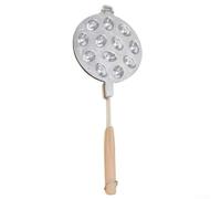 Opatiny Plaque de cuisson ovale à 12 trous pour gâteaux et gaufres aux œufs, en métal enduit durable, antiadhésif, 41 x 16 x 1 cm, compatible avec les fours standard, argenté