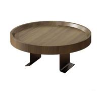 Opatiny Plateau de canapé avec fixation en bois et clip pour canapé offrant un endroit stable pour le café, les boissons, les collations et l'utilisation de la télécommande (marron foncé)