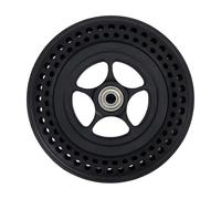 Opatiny Pneu de fauteuil roulant solide de 15,2 cm avec moyeu de roue, pneu en caoutchouc résistant aux crevaisons pour Ottobock M2, roulement de 8 mm, noir