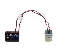 Opatiny Pommeau de douche à affichage numérique avec générateur à eau, moniteur de température en temps réel, pas de pile nécessaire, pour robinet de salle de bain, noir