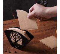 Opatiny Porte-filtre à café en fer noir avec design nordique, organiseur de cuisine multifonction pour filtres, serviettes et capsules, 18 x 11 x 6,5 cm