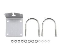 Opatiny Pour antenne murale pour support de base de véhicule en acier inoxydable, forme de L pour mâchoire de serrage en métal pour N K pour antenne, compatible 1,8 à 2,28 cm OD pour mâts, poteaux