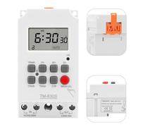 Opatiny Relais numérique intermédiaire 12 V programmable 24 h cycle hebdomadaire haute intensité 30 A Montage sur panneau avec boîtier résistant aux flammes