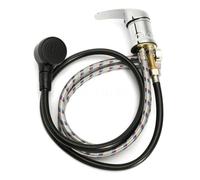 Opatiny Robinet de lavabo de salon avec valve de mélange chaud et froid, tuyau de douche en alliage de zinc pour lit de shampooing, tuyau de pulvérisation noir de 100 cm