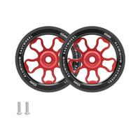 Opatiny Roue de vélo pliable 70 mm en alliage d'aluminium avec caoutchouc pour Brompton et 3Sixty - Comprend 2 roues + 2 vis, léger et lisse