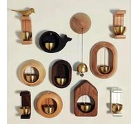 Opatiny Shopkeeper Carillon à vent en bois pour la maison et le jardin, facile à installer, aucun câblage nécessaire, 7 x 4,5 x 3,5 cm