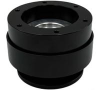 Opatiny Simulateur de course à dégagement rapide pour moyeu, adaptateur en alliage d'aluminium tournant la base à entraînement direct, design de remplacement rapide, noir et pour kit rouge (noir)