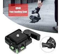 Opatiny Support de fixation à pince et à dégagement rapide pour trépied Monopode Tête sphérique en alliage d'aluminium avec 3 niveaux à bulle, adaptateur de vis de 35,6 à 96,5 cm, plaque de 40 x 40 mm