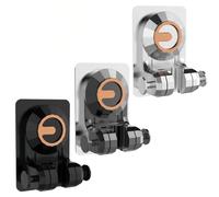 Opatiny Support de pommeau de douche autocollant pour salle de bain - Support mural en ABS à angle réglable, gris