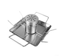 Opatiny Support de rôtissoire en acier inoxydable pour canette de bière - Facile à nettoyer - Pour rôtir parfaitement - Argenté