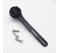 Opatiny Support d'ordinateur de guidon de vélo en alliage d'aluminium pour Garmin, Bryton et Cateye - Distance de vis centrale 7,5-45 mm, noir (143 mm, 38 g)