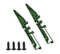 Opatiny Supports de montage PCB pour rail DIN 35 mm - Clips de support en plastique avec trou de 46,5 mm, 122 x 11 x 18 mm, vert (lot de 2 avec 4 vis)
