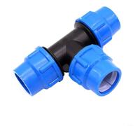 Opatiny Té en plastique robuste pour connexion rapide pour l'irrigation du jardin, robinet à boisseau sphérique à 3 voies pour tuyaux en fer PE PVC PPR, résistant à la haute pression (40 mm)