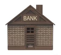 Opatiny Tirelire en bois avec suivi des nombres, pot d'épargne écologique pour l'éducation de voyage ou la planification de la retraite