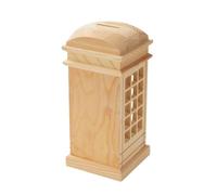 Opatiny Tirelire en bois naturel avec fente pour pièces de monnaie, 20 x 8,6 x 8,6 cm, couleur bûche