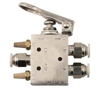 Opatiny Valve pneumatique TAC2-41P + 34T à 2 positions 5 voies connecteur 6 mm boîtier en laiton nickelé connecteurs RC1/8" pour systèmes de contrôle d'air