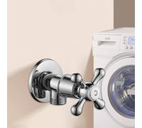 Opatiny Vanne d'angle en laiton pour eau chaude et froide, vanne d'arrêt triangulaire avec volant, luminaire de plomberie entièrement en cuivre pour salle de bain, cuisine, buanderie