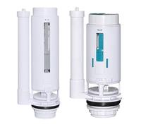 Opatiny Vanne d'entrée de toilette avec deux boutons de chasse d'eau, vidange divisée super économe en eau pour une chasse complète ou moitié, construction en ABS durable pour une performance durable