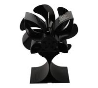 Opatiny Ventilateur de poêle à bois thermoélectrique à 7 pales avec diamètre de lame de 165 mm, fonctionnement silencieux 25 dB, compatible avec la plupart des cheminées, noir