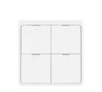 Opatiny Zigbee Contrôleur de scène sans fil à 4 interrupteurs avec 12 scènes, pour bouton mural à distance magnétique pour appareils intelligents Tuya, design compact 86 x 86 x 13 mm, fonctionne avec