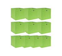 Opbergboxen 10 st 32x32x32 cm stof groen288371