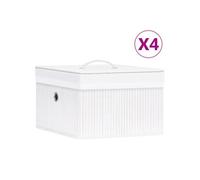Opbergboxen 4 st bamboe wit320766