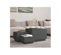 vidaXL Boîtes de rangement et couvercles 3 pcs Gris Bois massif de pin Multicolore