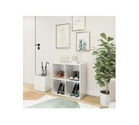 Opbergkast 105x35,5x70 cm bewerkt hout hoogglans wit808257