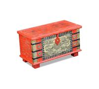 Opbergkist 80x40x45 cm mangohout rood243331