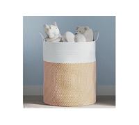 Opbergmand Ã~ 38x46 cm katoen bruin en wit358484