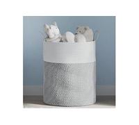 vidaXL Panier de rangement en coton pliable – Design moderne Gris/Blanc
