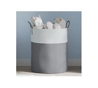 Opbergmand Ã~ 38x46 cm katoen grijs en wit358482