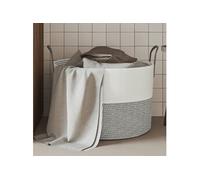 Panier de Rangement Corbeille Salle de Séjour Maison Beige et Blanc Coton vidaXL