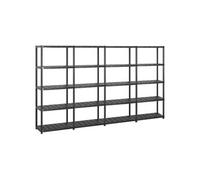 vidaXL Opbergrek 5-laags 284x38x170 cm kunststof zwart3059860 Noir G