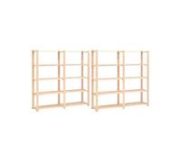 Opbergrekken 5-laags 2 st 170x38x170 cm grenenhout 500 kg3051109