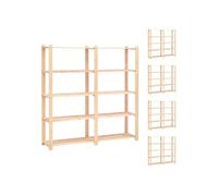 Opbergrekken 5-laags 5 st 170x38x170 cm grenenhout 500 kg3051111